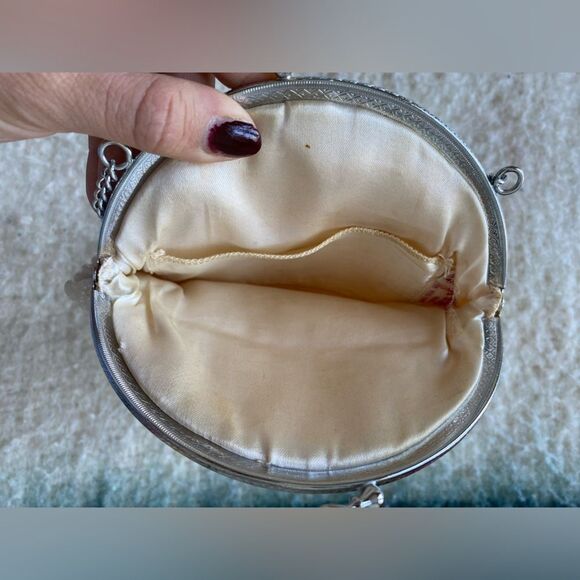 1960s Cream White Handbag - Picture 4 of 6